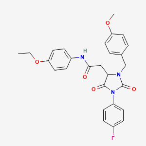 molecular formula C27H26FN3O5 B4137920 N-(4-ethoxyphenyl)-2-[1-(4-fluorophenyl)-3-(4-methoxybenzyl)-2,5-dioxo-4-imidazolidinyl]acetamide 