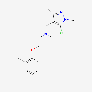 molecular formula C17H24ClN3O B4137925 N-[(5-chloro-1,3-dimethyl-1H-pyrazol-4-yl)methyl]-2-(2,4-dimethylphenoxy)-N-methylethanamine 