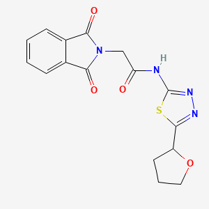 molecular formula C16H14N4O4S B4137932 2-(1,3-dioxo-1,3-dihydro-2H-isoindol-2-yl)-N-[5-(tetrahydro-2-furanyl)-1,3,4-thiadiazol-2-yl]acetamide 
