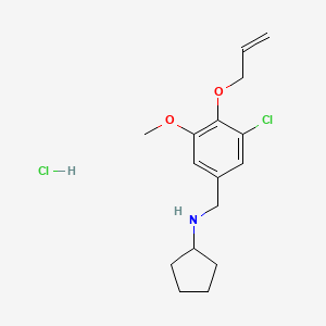 molecular formula C16H23Cl2NO2 B4137939 N-[4-(allyloxy)-3-chloro-5-methoxybenzyl]cyclopentanamine hydrochloride 