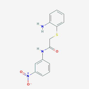 molecular formula C14H13N3O3S B4137972 2-[(2-aminophenyl)thio]-N-(3-nitrophenyl)acetamide 