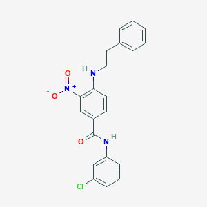 molecular formula C21H18ClN3O3 B4137977 N-(3-chlorophenyl)-3-nitro-4-[(2-phenylethyl)amino]benzamide 