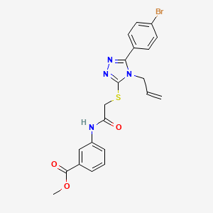 molecular formula C21H19BrN4O3S B4137997 methyl 3-[({[4-allyl-5-(4-bromophenyl)-4H-1,2,4-triazol-3-yl]thio}acetyl)amino]benzoate 