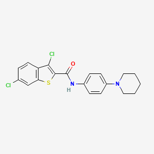 molecular formula C20H18Cl2N2OS B4138000 3,6-dichloro-N-[4-(1-piperidinyl)phenyl]-1-benzothiophene-2-carboxamide 