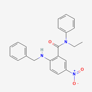 molecular formula C22H21N3O3 B4138020 2-(benzylamino)-N-ethyl-5-nitro-N-phenylbenzamide 
