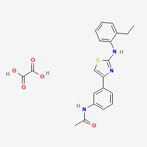 molecular formula C21H21N3O5S B4138022 N-(3-{2-[(2-ethylphenyl)amino]-1,3-thiazol-4-yl}phenyl)acetamide oxalate 