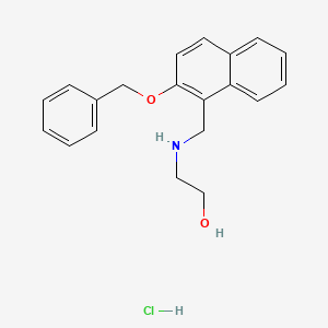 molecular formula C20H22ClNO2 B4138033 2-({[2-(benzyloxy)-1-naphthyl]methyl}amino)ethanol hydrochloride 