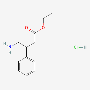molecular formula C12H18ClNO2 B4138036 ethyl 4-amino-3-phenylbutanoate hydrochloride 