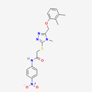 molecular formula C20H21N5O4S B4138040 2-({5-[(2,3-dimethylphenoxy)methyl]-4-methyl-4H-1,2,4-triazol-3-yl}thio)-N-(4-nitrophenyl)acetamide 