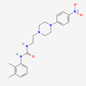 molecular formula C21H27N5O3 B4138051 N-(2,3-dimethylphenyl)-N'-{2-[4-(4-nitrophenyl)-1-piperazinyl]ethyl}urea 