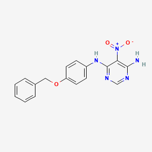 molecular formula C17H15N5O3 B4138067 N-[4-(benzyloxy)phenyl]-5-nitro-4,6-pyrimidinediamine 