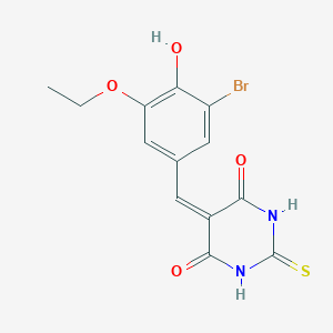 5-(3-bromo-5-ethoxy-4-hydroxybenzylidene)-2-thioxodihydro-4,6(1H,5H)-pyrimidinedione