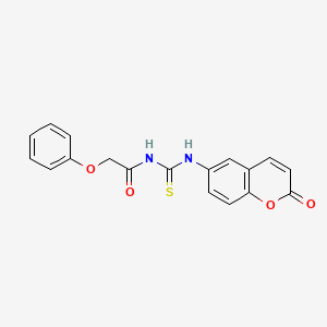 molecular formula C18H14N2O4S B4138072 N-{[(2-oxo-2H-chromen-6-yl)amino]carbonothioyl}-2-phenoxyacetamide 