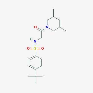 molecular formula C19H30N2O3S B4138075 4-tert-butyl-N-[2-(3,5-dimethyl-1-piperidinyl)-2-oxoethyl]benzenesulfonamide 