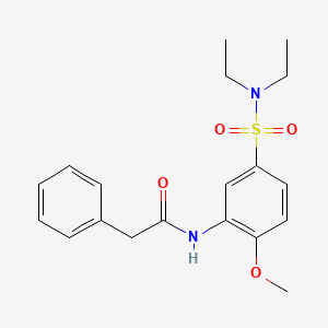 molecular formula C19H24N2O4S B4138080 N-{5-[(diethylamino)sulfonyl]-2-methoxyphenyl}-2-phenylacetamide 