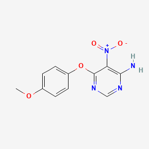 6-(4-methoxyphenoxy)-5-nitro-4-pyrimidinamine