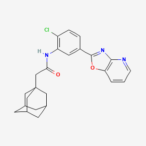 2-(1-adamantyl)-N-(2-chloro-5-[1,3]oxazolo[4,5-b]pyridin-2-ylphenyl)acetamide