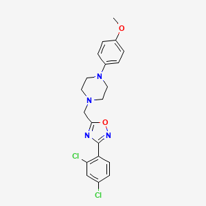 molecular formula C20H20Cl2N4O2 B4138099 1-{[3-(2,4-dichlorophenyl)-1,2,4-oxadiazol-5-yl]methyl}-4-(4-methoxyphenyl)piperazine 