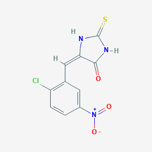 molecular formula C10H6ClN3O3S B413811 (5E)-5-[(2-chloro-5-nitrophenyl)methylidene]-2-sulfanylideneimidazolidin-4-one 