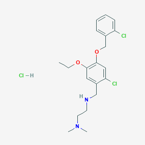 molecular formula C20H27Cl3N2O2 B4138132 N'-{2-chloro-4-[(2-chlorobenzyl)oxy]-5-ethoxybenzyl}-N,N-dimethyl-1,2-ethanediamine hydrochloride 