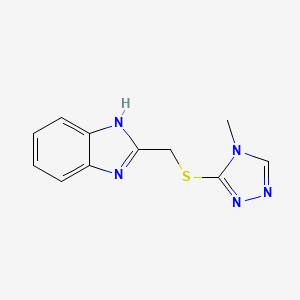 molecular formula C11H11N5S B4138140 2-{[(4-methyl-4H-1,2,4-triazol-3-yl)thio]methyl}-1H-benzimidazole 