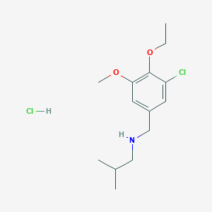 molecular formula C14H23Cl2NO2 B4138151 N-(3-chloro-4-ethoxy-5-methoxybenzyl)-2-methyl-1-propanamine hydrochloride 