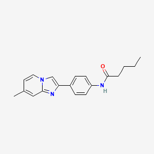 N-[4-(7-methylimidazo[1,2-a]pyridin-2-yl)phenyl]pentanamide