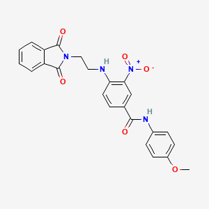 molecular formula C24H20N4O6 B4138158 4-{[2-(1,3-dioxo-1,3-dihydro-2H-isoindol-2-yl)ethyl]amino}-N-(4-methoxyphenyl)-3-nitrobenzamide 