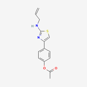 molecular formula C14H14N2O2S B4138169 4-[2-(allylamino)-1,3-thiazol-4-yl]phenyl acetate 