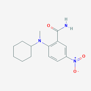molecular formula C14H19N3O3 B4138177 2-[cyclohexyl(methyl)amino]-5-nitrobenzamide 