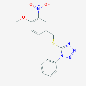 5-[(4-Methoxy-3-nitrophenyl)methylsulfanyl]-1-phenyltetrazole