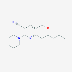 molecular formula C17H23N3O B4138184 2-(1-piperidinyl)-7-propyl-7,8-dihydro-5H-pyrano[4,3-b]pyridine-3-carbonitrile 