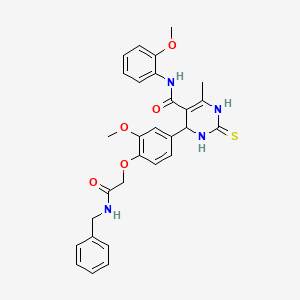molecular formula C29H30N4O5S B4138185 4-{4-[2-(benzylamino)-2-oxoethoxy]-3-methoxyphenyl}-N-(2-methoxyphenyl)-6-methyl-2-thioxo-1,2,3,4-tetrahydro-5-pyrimidinecarboxamide 