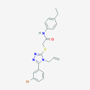 molecular formula C21H21BrN4OS B413819 2-{[4-allyl-5-(3-bromophenyl)-4H-1,2,4-triazol-3-yl]sulfanyl}-N-(4-ethylphenyl)acetamide CAS No. 331002-99-4