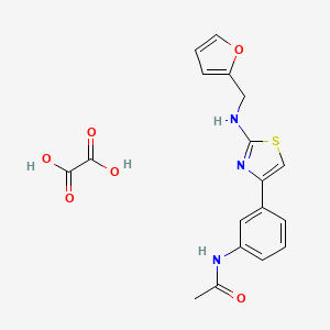 molecular formula C18H17N3O6S B4138201 N-(3-{2-[(2-furylmethyl)amino]-1,3-thiazol-4-yl}phenyl)acetamide oxalate 