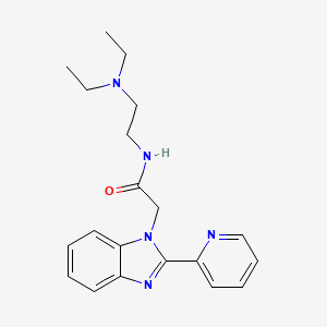 molecular formula C20H25N5O B4138239 N-[2-(diethylamino)ethyl]-2-[2-(2-pyridinyl)-1H-benzimidazol-1-yl]acetamide 