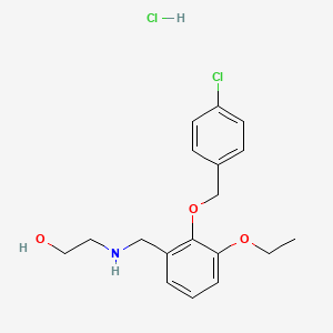 molecular formula C18H23Cl2NO3 B4138251 2-({2-[(4-chlorobenzyl)oxy]-3-ethoxybenzyl}amino)ethanol hydrochloride 