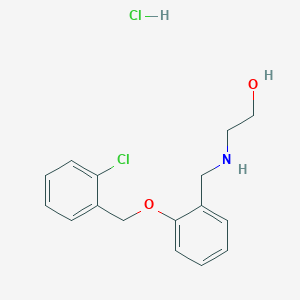 molecular formula C16H19Cl2NO2 B4138257 2-({2-[(2-chlorobenzyl)oxy]benzyl}amino)ethanol hydrochloride 