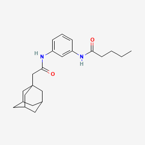 molecular formula C23H32N2O2 B4138263 N-(3-{[2-(1-adamantyl)acetyl]amino}phenyl)pentanamide 