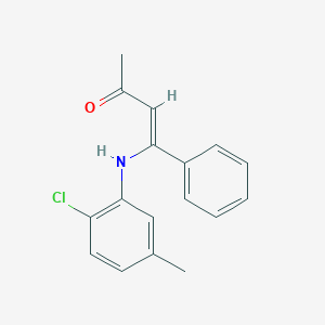 molecular formula C17H16ClNO B413827 4-(2-Chloro-5-methylanilino)-4-phenyl-3-buten-2-one 