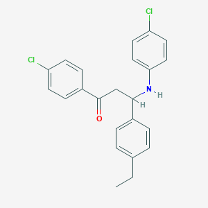 3-(4-Chloroanilino)-1-(4-chlorophenyl)-3-(4-ethylphenyl)-1-propanone