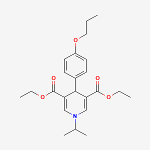 molecular formula C23H31NO5 B4138290 diethyl 1-isopropyl-4-(4-propoxyphenyl)-1,4-dihydro-3,5-pyridinedicarboxylate 