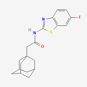 molecular formula C19H21FN2OS B4138292 2-(1-adamantyl)-N-(6-fluoro-1,3-benzothiazol-2-yl)acetamide 