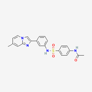 N-[4-({[3-(7-methylimidazo[1,2-a]pyridin-2-yl)phenyl]amino}sulfonyl)phenyl]acetamide