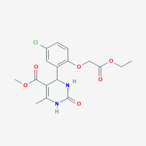 molecular formula C17H19ClN2O6 B4138320 methyl 4-[5-chloro-2-(2-ethoxy-2-oxoethoxy)phenyl]-6-methyl-2-oxo-1,2,3,4-tetrahydro-5-pyrimidinecarboxylate 