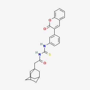 2-(1-adamantyl)-N-({[3-(2-oxo-2H-chromen-3-yl)phenyl]amino}carbonothioyl)acetamide