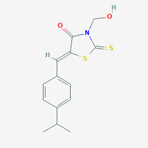 molecular formula C14H15NO2S2 B413833 3-(Hydroxymethyl)-5-(4-isopropylbenzylidene)-2-thioxo-1,3-thiazolidin-4-one 