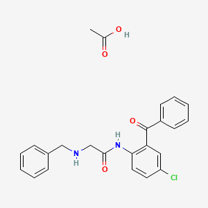N~1~-(2-benzoyl-4-chlorophenyl)-N~2~-benzylglycinamide acetate