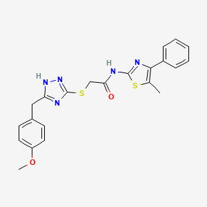2-{[5-(4-methoxybenzyl)-4H-1,2,4-triazol-3-yl]thio}-N-(5-methyl-4-phenyl-1,3-thiazol-2-yl)acetamide