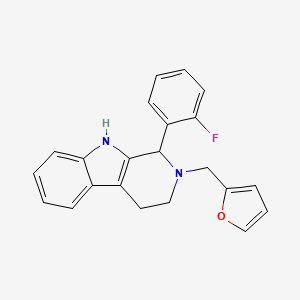 molecular formula C22H19FN2O B4138377 1-(2-fluorophenyl)-2-(2-furylmethyl)-2,3,4,9-tetrahydro-1H-beta-carboline 